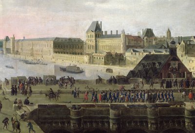 View of the Pont-Neuf and the River Seine looking downstream (detail) by Flemish School